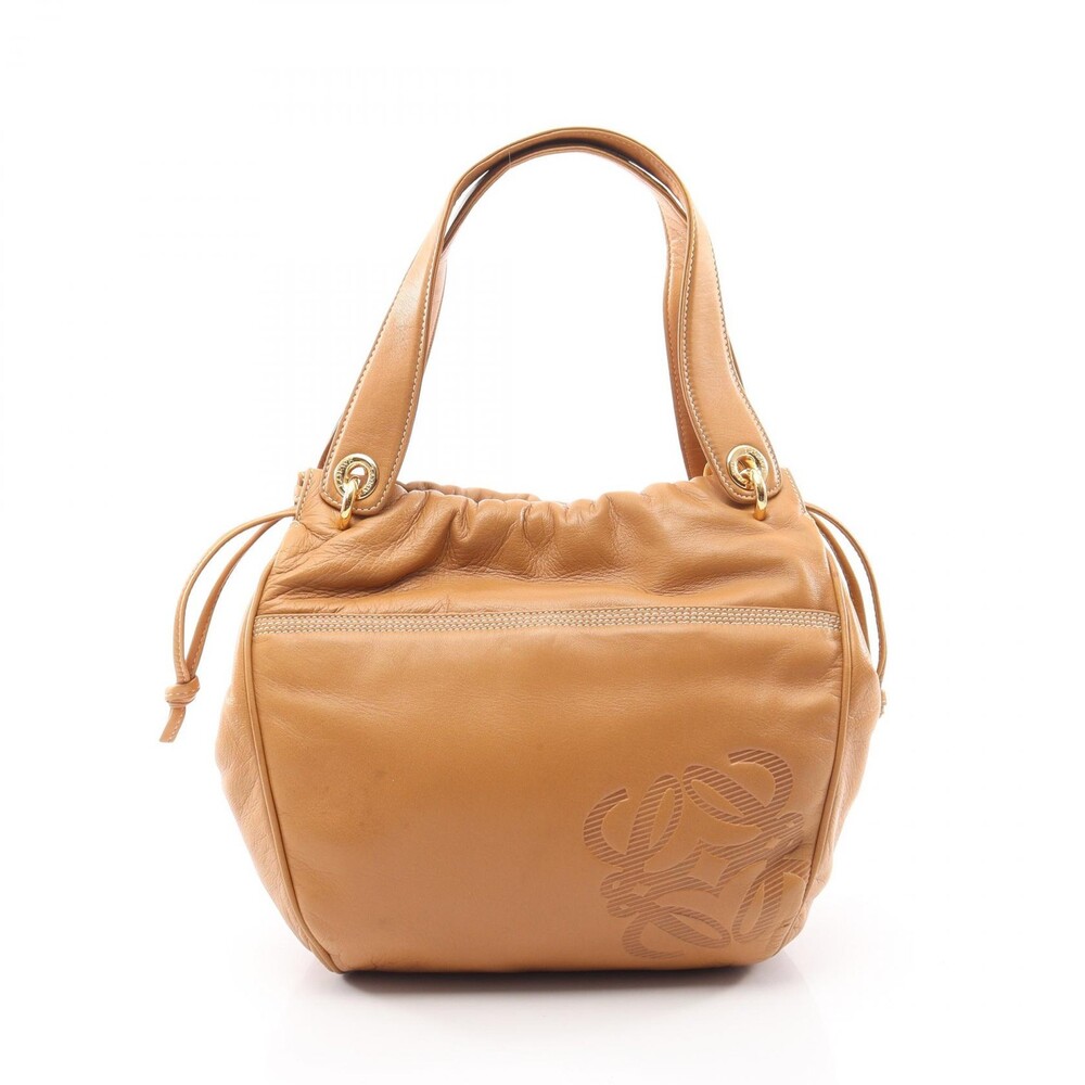 Loewe Anagram Handbag Leather Beige #300715L67B